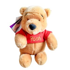 New! 🍯 Vintage Winnie the Pooh Giggle Wiggle Talk Bear w/ Red Embroidere…
